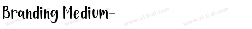 Branding Medium字体转换